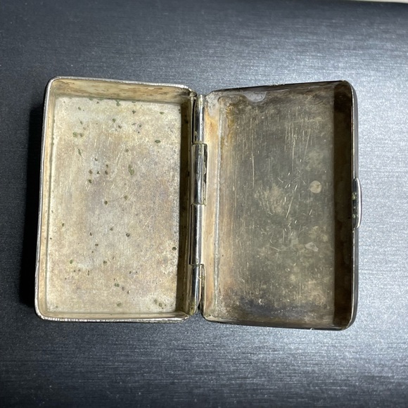 Antique Sterling Pill Box Scroll Center Early 1900’s. - Picture 11 of 11